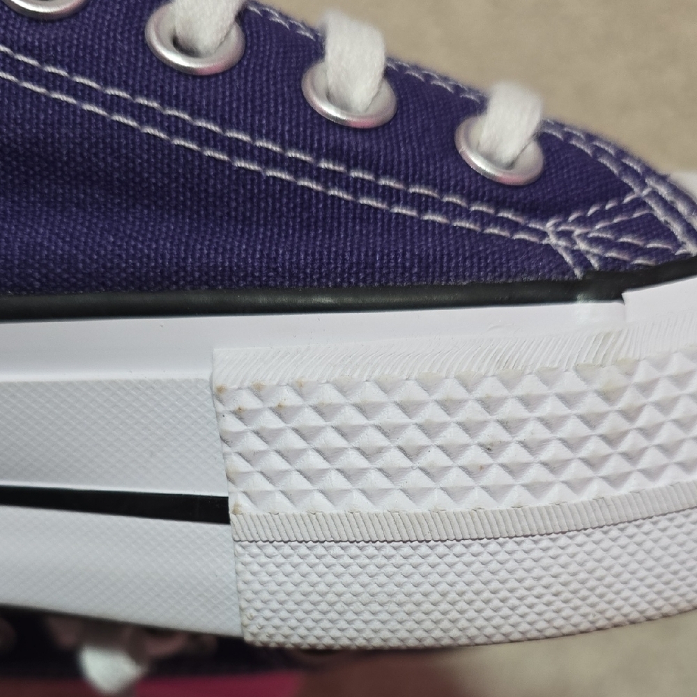 Converse Dark Blue Canvas Sneakers with White Accents - Picture 4 of 5